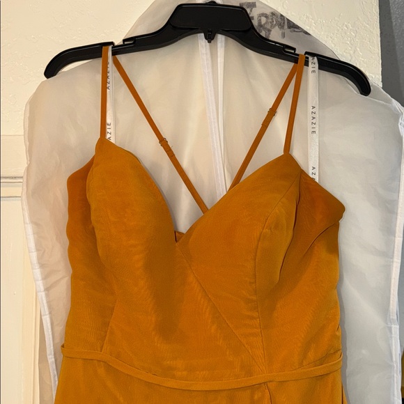 Elegant Butterscotch Evening Gown - Picture 7 of 9